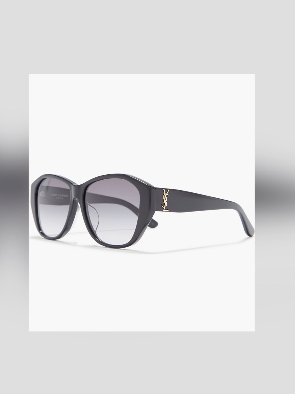 Saint Laurent 57mm Best Oval Sunglasses with Gold YSL Accent